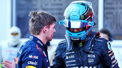 Max Verstappen - George Russell - Red Bull - Mercedes - GP Aserbaidschan 2023 - Baku - Formel 1 Max Verstappen - George Russell - Red Bull - Mercedes - GP Aserbaidschan 2023 - Baku - Formel 1