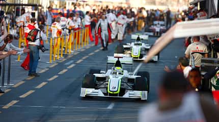 Formel 1 2009 - BrawnGP - Ross Brawn - Jenson Button - Rubens Barrichello Formel 1 2009 - BrawnGP - Ross Brawn - Jenson Button - Rubens Barrichello