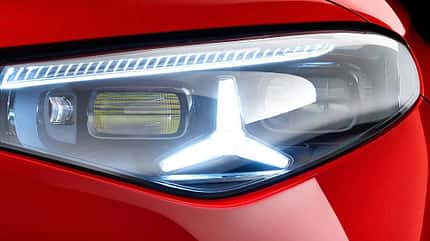 Mercedes CLA C174 (2025), Scheinwerfer, Teaser Mercedes CLA C174 (2025), Scheinwerfer
