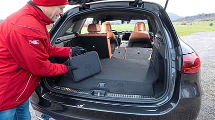 Mercedes GLC 400e, Hyundai Santa Fe, Mazda CX-80 Vergleichstest, ams0425 Mercedes GLC 400e, Kofferraum