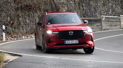 Mercedes GLC 400e, Hyundai Santa Fe, Mazda CX-80 Vergleichstest, ams0425 Mazda CX-80
