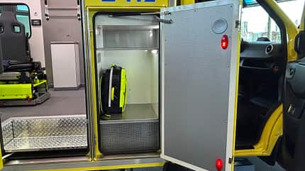 Mercedes Sprinter, Rettungswagen, Krankenwagen, Fahrtec, Sprinter City Spandau, 03/2025 Fahrtec Mercedes Sprinter Rettungswagen