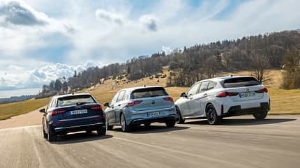VW Golf 2.0 TDI, Audi A3 Sportback 35 TDI und BMW 120d M, AMS Vergleichstest, ams0825 VW Golf 2.0 TDI, Audi A3 Sportback 35 TDI und BMW 120d M