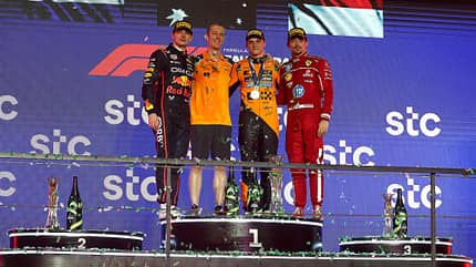 Podium - Formel 1 - GP Saudi-Arabien 2025 Podium - Formel 1 - GP Saudi-Arabien 2025