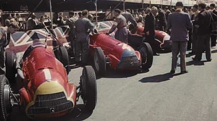 Britischer Grand Prix 1950 - Silverstone - Erstes F1-Rennen - Farbe