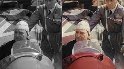 Britischer Grand Prix 1950 - Silverstone - Erstes F1-Rennen - Farbe Britischer Grand Prix 1950 - Silverstone - Erstes F1-Rennen - Farbe