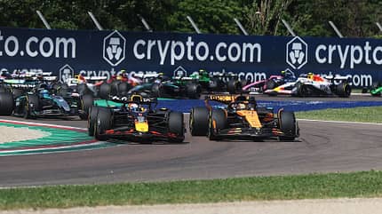 Start - Max Verstappen - Oscar Piastri - Formel 1 - GP Emilia Romagna - Imola - 18. Mai 2025 Start - Max Verstappen - Oscar Piastri - Formel 1 - GP Emilia Romagna - Imola - 18. Mai 2025