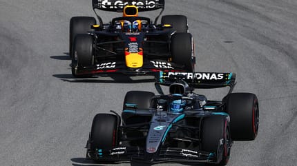 Max Verstappen - George Russell - Formel 1 - GP Spanien - Barcelona - 1. Juni 2025 Max Verstappen - George Russell - Formel 1 - GP Spanien - Barcelona - 1. Juni 2025