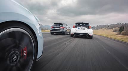 Audi RS3, Hyundai i30 N Performance, Toyota GR Yaris