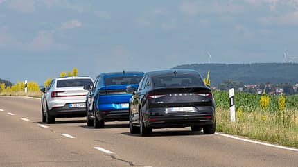 Skoda Enyaq Coupé, Ford Capri und Polestar 2, AMS Vergleichstest, ams1725 Skoda Enyaq Coupé, Ford Capri und Polestar 2