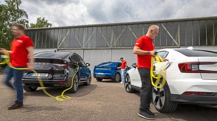 Skoda Enyaq Coupé, Ford Capri und Polestar 2, AMS Vergleichstest, ams1725 Skoda Enyaq Coupé, Ford Capri und Polestar 2