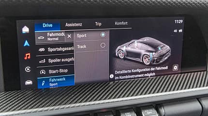 Porsche 911 GT3, infotainmentsystem