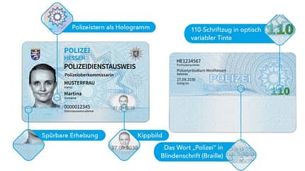 08/2025, Polizei Dienstausweis Polizei Dienstausweis