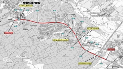 08/2025, Karte A8 Sanierung Saarland Karte A8 Sanierung Saarland