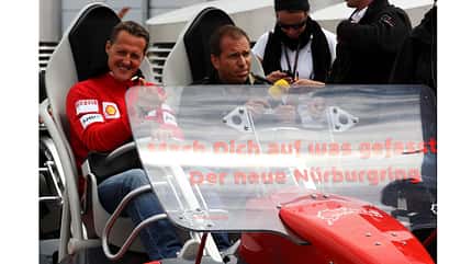 Michael Schumacher auf dem Ring-Racer