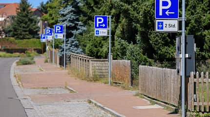 Schilder Parken Parkscheibe Störmthal