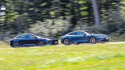 Lucid Air Sapphire und Porsche Taycan Turbo GT