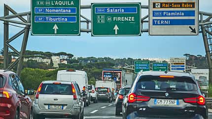 09/2025, Italien Stau Autobahn Italien Stau Autobahn