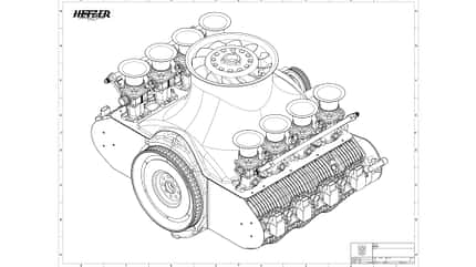Rünge Cars achtcilinder boxermotor
