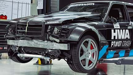 HWA Evo, Mercedes 190E 2.5-16 Evolution II, Crashtest, 11/2025 Crashtest HWA Evo