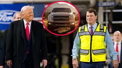 Donald Trump Jim Farley eingeklinkt Ford F-150