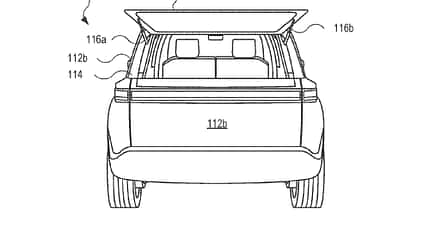 Rivian patentiert separat öffnendes Heckfenster