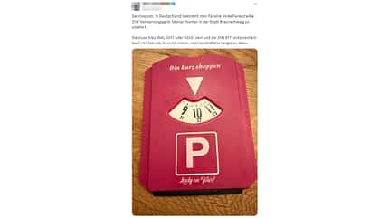 Pinke Parkscheibe Strafe