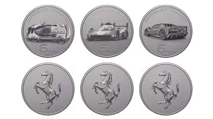 Ferrari-Münzen Gold und Silber