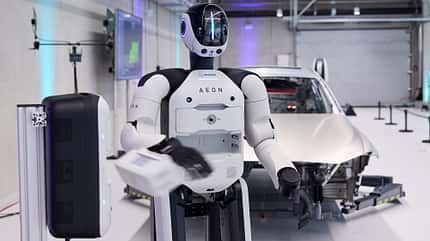BMW Produktion, Humanoide Roboter, Künstliche Intelligenz, KI, AI, Physical AI, Hexagon, Aeon, 03/2026 Humanoider Roboter Hexagon Aeon in BMW-Produktion.