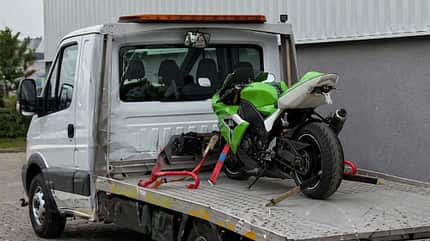Beschlagnahmtes Motorrad