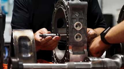 Messung Rotorgehäuse Wankelmotor Mazda 787B