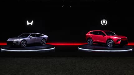 Honda Hybrid Sedan Prototype (links) und Acura Hybrid SUV Prototype, Business Briefing 2026, 05/2026 Honda Hybrid Sedan Prototype (links) und Acura Hybrid SUV Prototype
