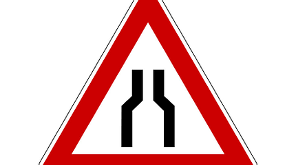 1109, Gefahrzeichen, Verkehrszeichen Gefahrzeichen - Verkehrszeichen