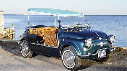 Bonhams,The Greenwich Concours d'Elegance ,Auktion, Mai 2010 Fiat 500 Jolly Beach Car - Frontansicht