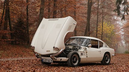 Triumph GT6, Motorhaube, offen Triumph GT6, Motorhaube, offen