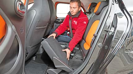 Smart Forfour 0.9, Fondsitz, Beinfreiheit