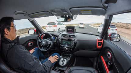 Kia Soul EV, autonomes Fahren, Kia Drive Wise, CES 2016, Las Vegas Kia Soul EV, autonomes Fahren, Kia Drive Wise, CES 2016, Las Vegas
