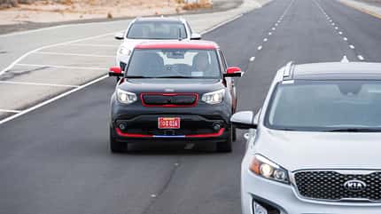 Kia Soul EV, autonomes Fahren, Kia Drive Wise, CES 2016, Las Vegas Kia Soul EV, autonomes Fahren, Kia Drive Wise, CES 2016, Las Vegas
