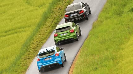 BMW M2 Coupé, Ford Focus RS, Mercedes-AMG A 45 4Matic, ams1216, Vergleich BMW M2 Coupé, Ford Focus RS, Mercedes-AMG A 45 4Matic
