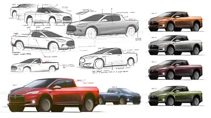 Tesla Pickup Sketch carwow