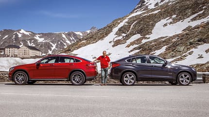 BMW X4, Mercedes GLC Coupé, ams1516, Vergleich BMW X4, Mercedes GLC Coupé, Seitenansicht