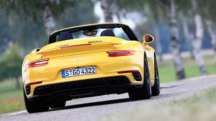 Porsche 911 Turbo S Cabriolet, spa1116, Fahrbericht Porsche 911 Turbo S Cabriolet, Heckansicht