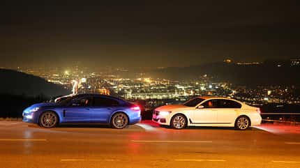 BMW 750d xDrive, Porsche Panamera 4S Diesel, ams2616, Vergleich BMW 750d xDrive, Porsche Panamera 4S Diesel, Seitenansicht