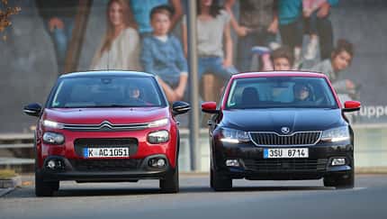 Skoda Fabia 1.4 TDI, Citroën C3 BlueHDi 100, Frontansicht
