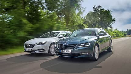 Opel Insignia Grand Sport 2.0 D Business Innovation, Skoda Superb 2.0 TDI Style, Front