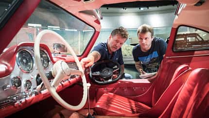 Mercedes-Benz 300 SL - Lenkrad - Innenraum  - Mercedes-Museum