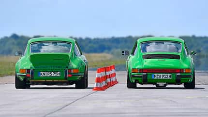 Porsche 911 Carrera RS gegen Memminger 912 Motor Klassik September 2017