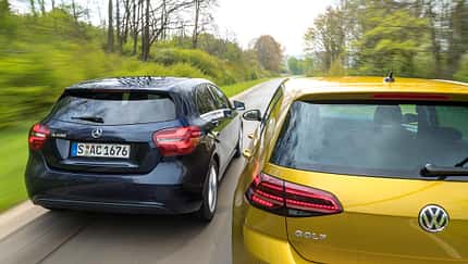 Mercedes A 200, VW Golf 1.5 TSI, Exterieur