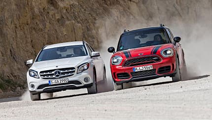 Mercedes GLA 250 4Matic Style, Mini Countryman John Cooper Works All4, Exterieur