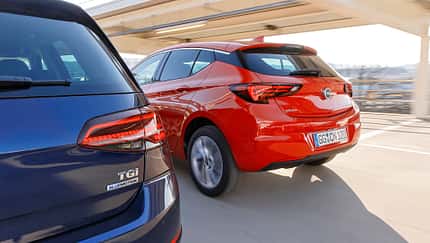 Opel Astra 1.4 CNG, VW Golf 1.4 TGI, Exterieur